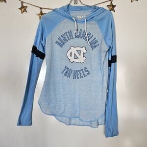 North Carolina Tar Heels Womens Medium Hooded Textured Tshirt Athleisure Event